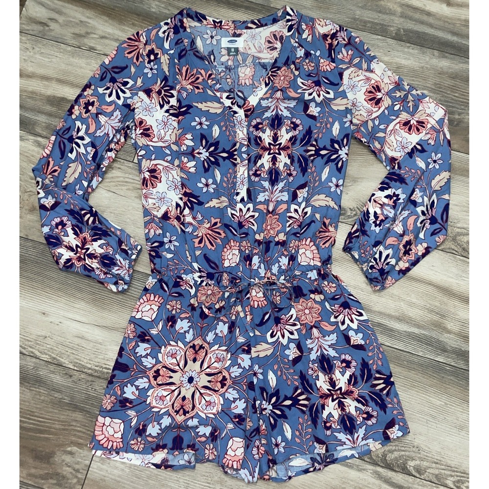 🌿 Old Navy Long Sleeve Romper Blue (Size XS)🌿